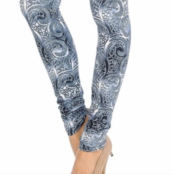 LEGGINGS DEPOT Swirl Abstract Full Length Leggings Size 18 NWT - Picture 5 of 6